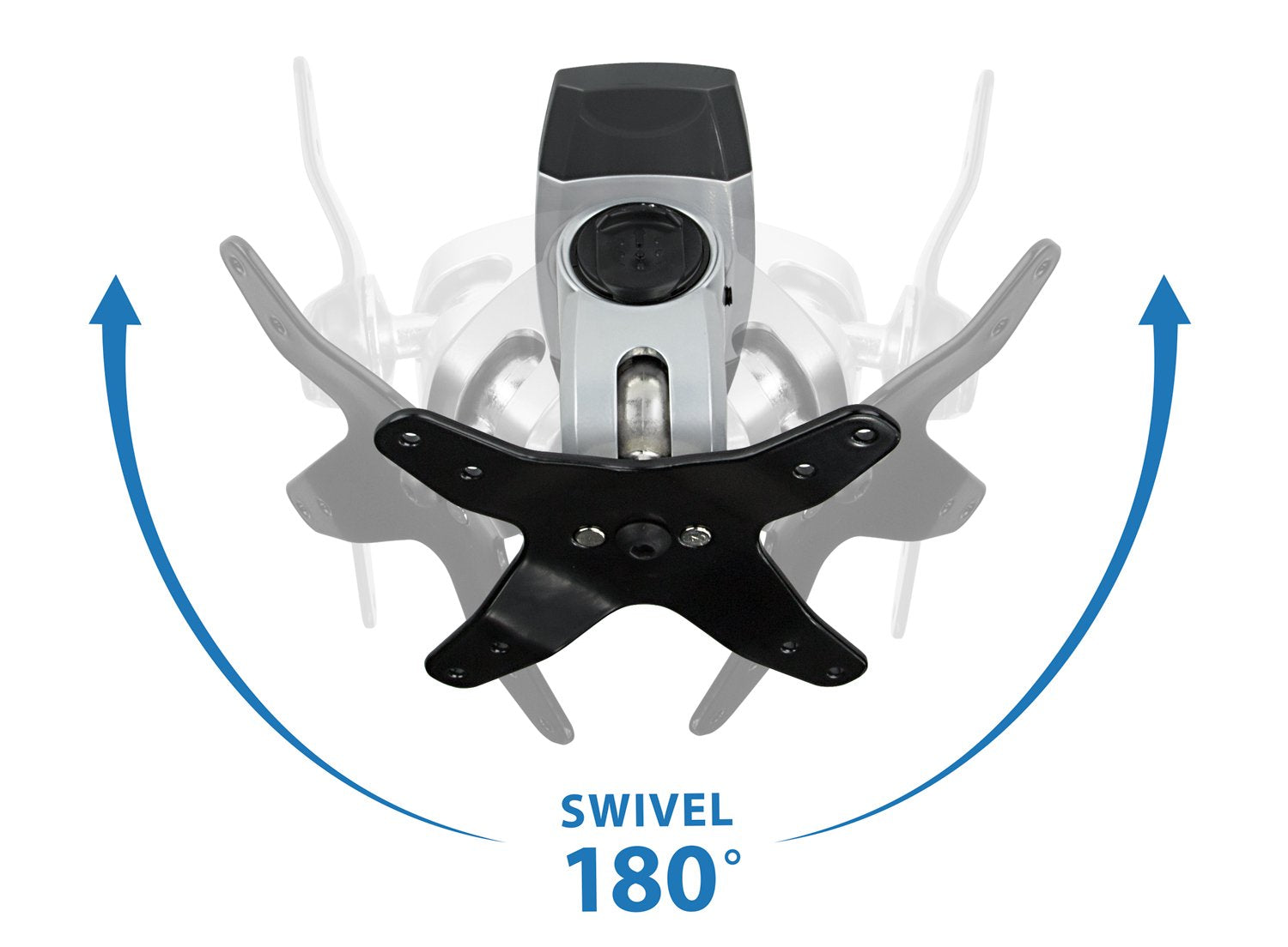 Mount-It! Premium Black Monitor Wall Mount Arm - Quick-Release Modular VESA 75/100 mm Bracket for Space-Saving Setup